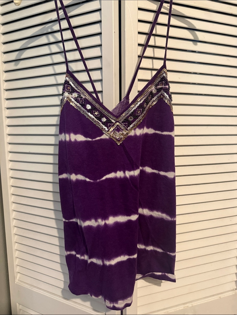 Express Purple Tie-Dye Top